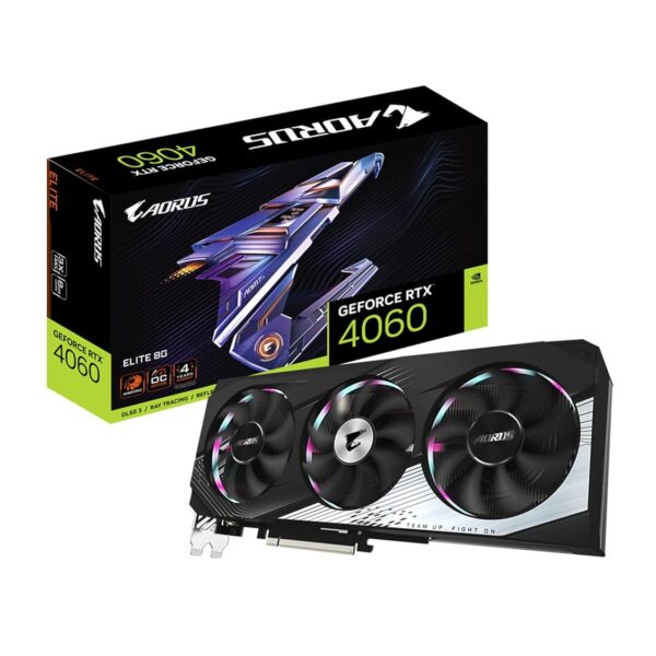 Gigabyte AORUS GeForce RTX 4060 ELITE 8GB 128-Bit GDDR6 Graphics Card