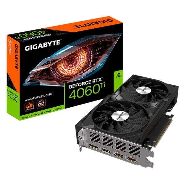 Gigabyte GeForce RTX 4060 Ti WINDFORCE OC 8GB 128-Bit GDDR6 Graphics Card