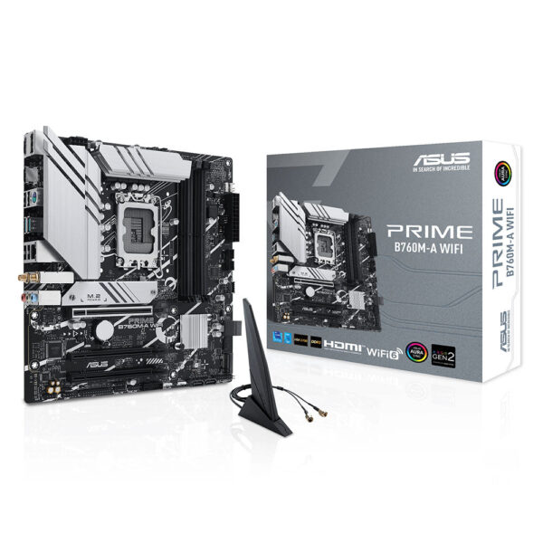 ASUS PRIME B760M-A WIFI Intel B760 LGA 1700 Micro-ATX DDR5 Motherboard